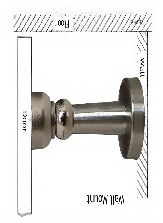 JAGGER JBA261 Heavy Duty Stainless Steel 4 inch Door Magnet Stopper Soft-Catch | Door Stop | Door Magnets to Hold Door | Door Magnet 360' Angle Hold with Screw Fitting Combo Pack (4) - Image 4